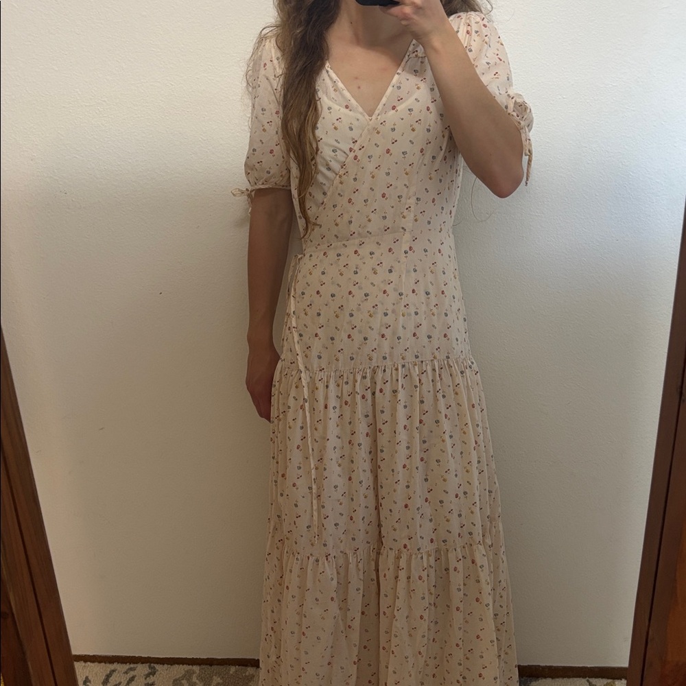 Christy Dawn The Augusta Dress Carnelian Aster Garden wrap floral cotton maxi